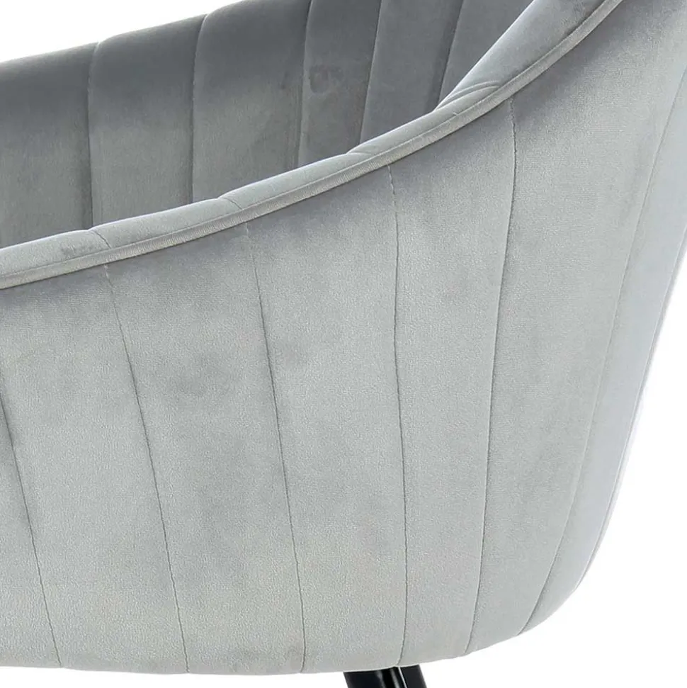 Armlehenstühle in Silber Grau - Ashento (2er Set)