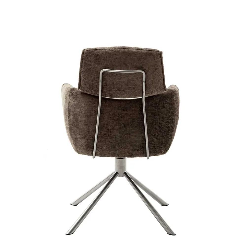 Armlehnen Drehstuhl in Braun - Arjama (2er Set)