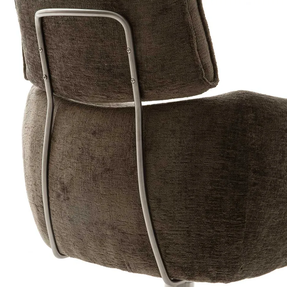 Armlehnen Drehstuhl in Braun - Arjama (2er Set)