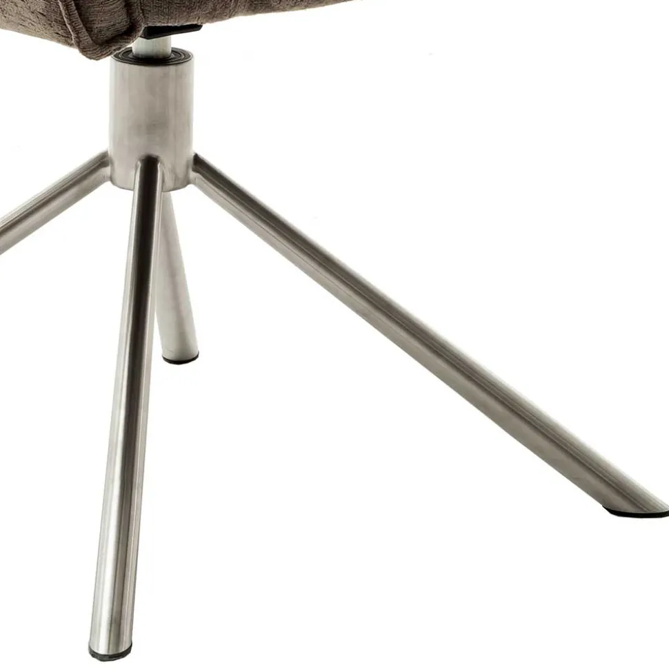 Armlehnen Drehstuhl in Braun - Arjama (2er Set)