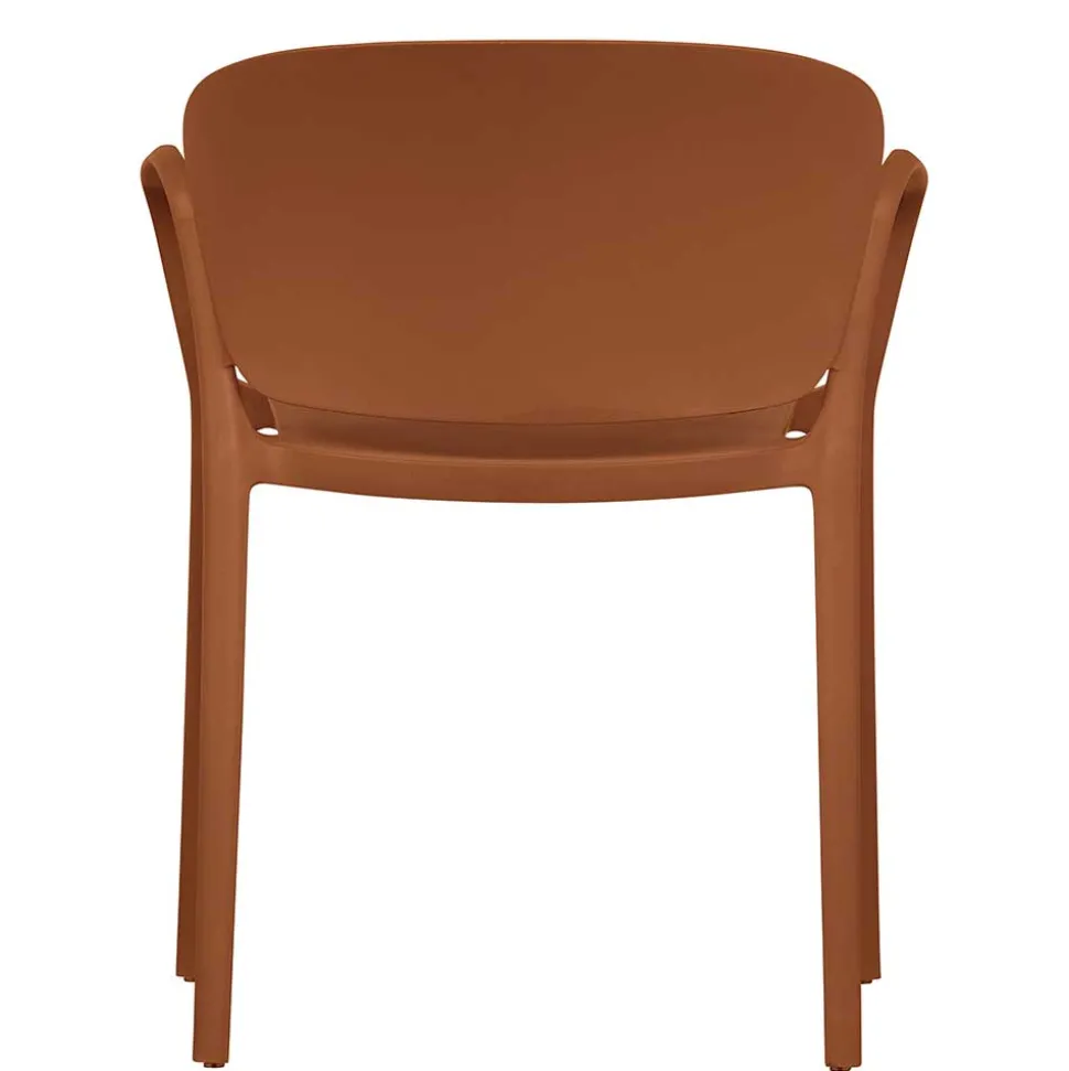Armlehnen Kunststoffstühle in Braun - Vincentro (4er Set)