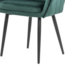 Armlehnen Polsterstuhl in herrlichem Dunkelgrün - Abacho