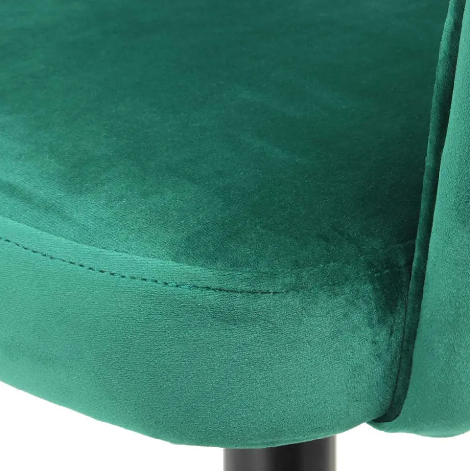 Armlehnen Polsterstuhl mit Samt Grün - Vianada (2er Set)