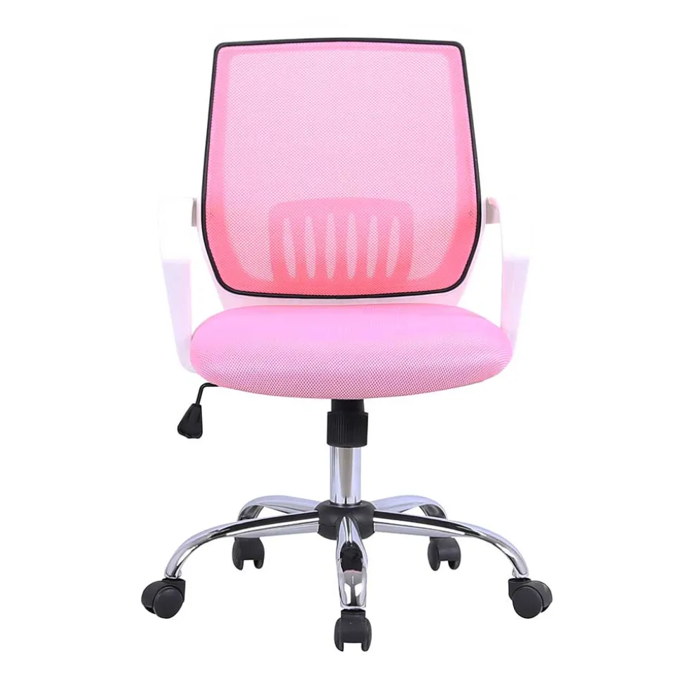 Armlehnen Schreibtischstuhl in Rosa & Weiß - Nadele