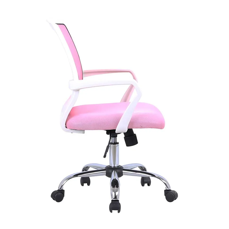 Armlehnen Schreibtischstuhl in Rosa & Weiß - Nadele