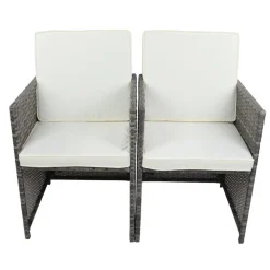 Armlehnen-Gartenstuhl aus Kunstrattan - Svanlau (2er Set)