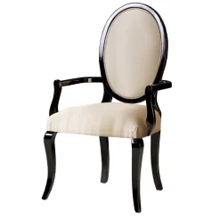 Armlehnen-Medaillonstuhl in Beige - Galadira