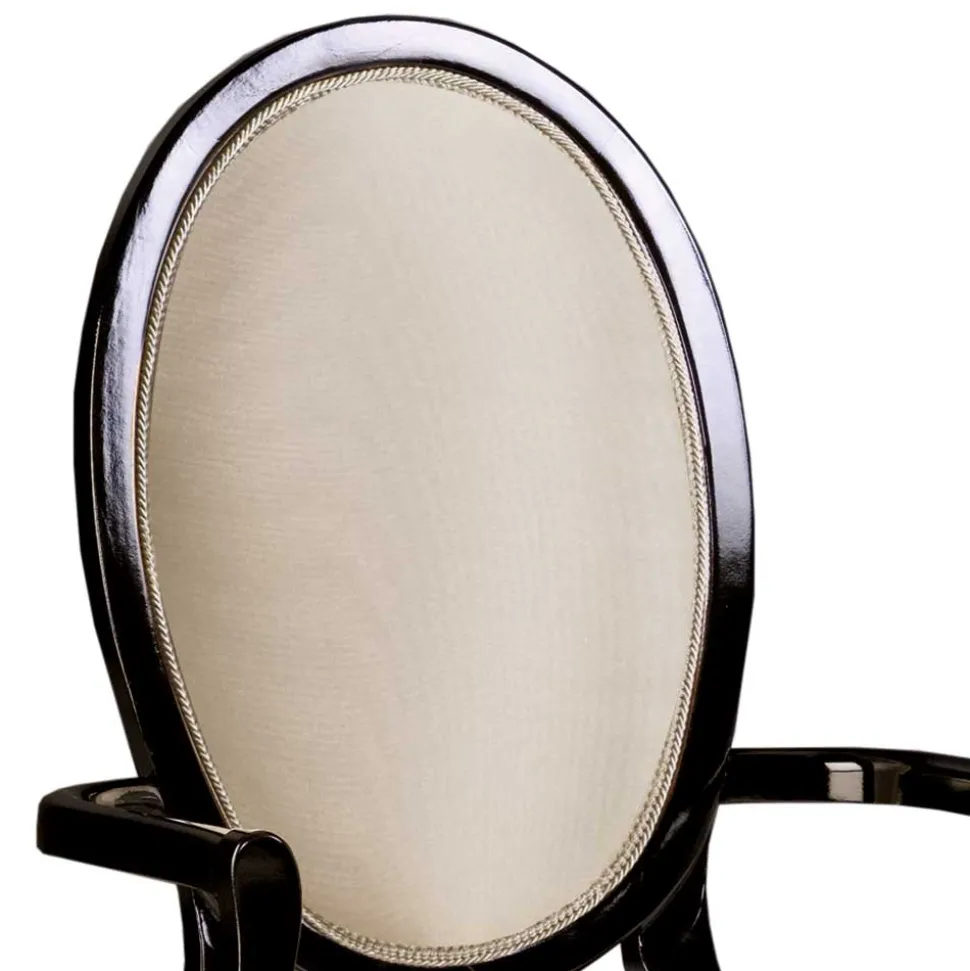 Armlehnen-Medaillonstuhl in Beige - Galadira