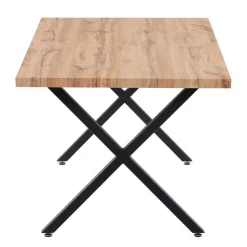 Armlehnenstühle & X-Fuß Esstisch - Closer (fünfteilig)