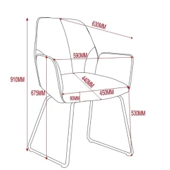 Armlehnenstühle mit Bügelgestell - Ykan (2er Set)