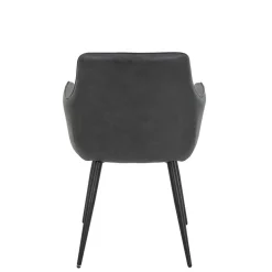 Armlehnenstuehle in Anthrazit Samtvelours - Naas (2er Set)