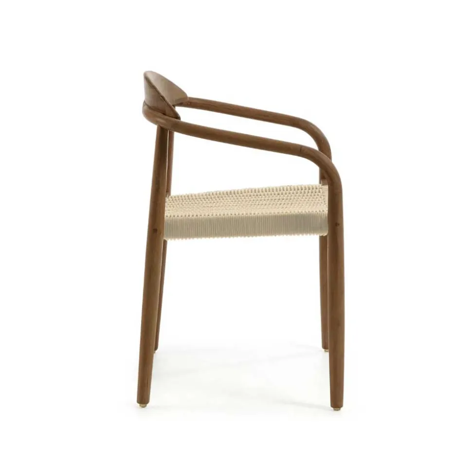 Armlehnenstuhl aus Kordel Geflecht - Vilvia (4er Set)