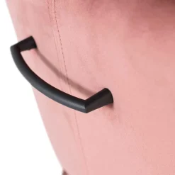 Armlehnenstuhl in Altrosa Samt - Flawia (2er Set)