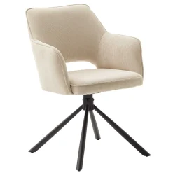 Armlehnenstuhl in Creme Cord - Makimona (2er Set)