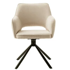 Armlehnenstuhl in Creme Cord - Makimona (2er Set)