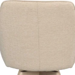 Armlehnenstuhl in Cremeweiß Stoff - Systrem (2er Set)