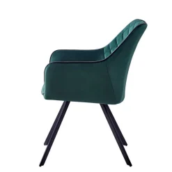 Armlehnenstuhl in Dunkelgrün mit Schwarz - Saliaora