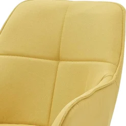 Armlehnenstuhl in Gelb Leinenstoff - Campiona