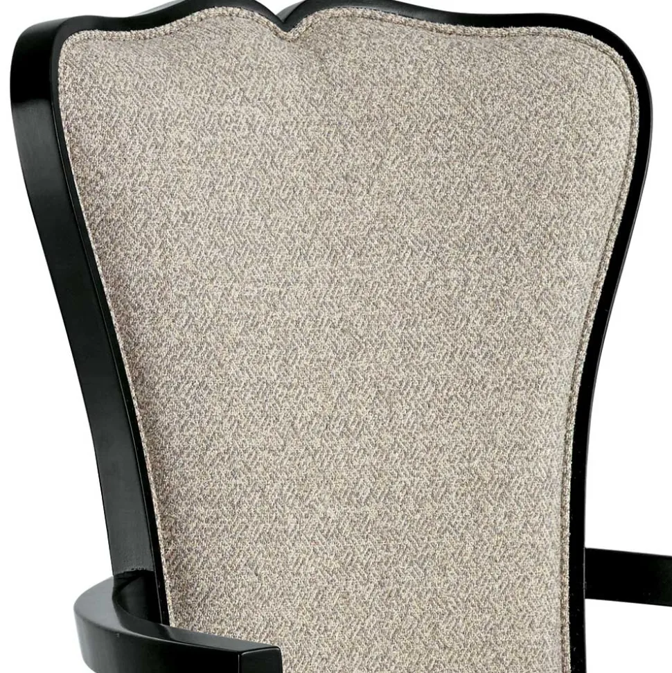 Armlehnenstuhl in Hellgrau und Schwarz - Tuscano