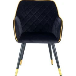 Armlehnenstuhl in Schwarz und Gold - Scope