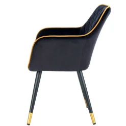 Armlehnenstuhl in Schwarz und Gold - Scope