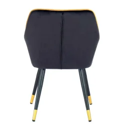 Armlehnenstuhl in Schwarz und Gold - Scope