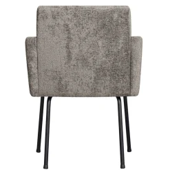 Armlehnenstuhl in Taupe Webstoff - Kalindo (2er Set)