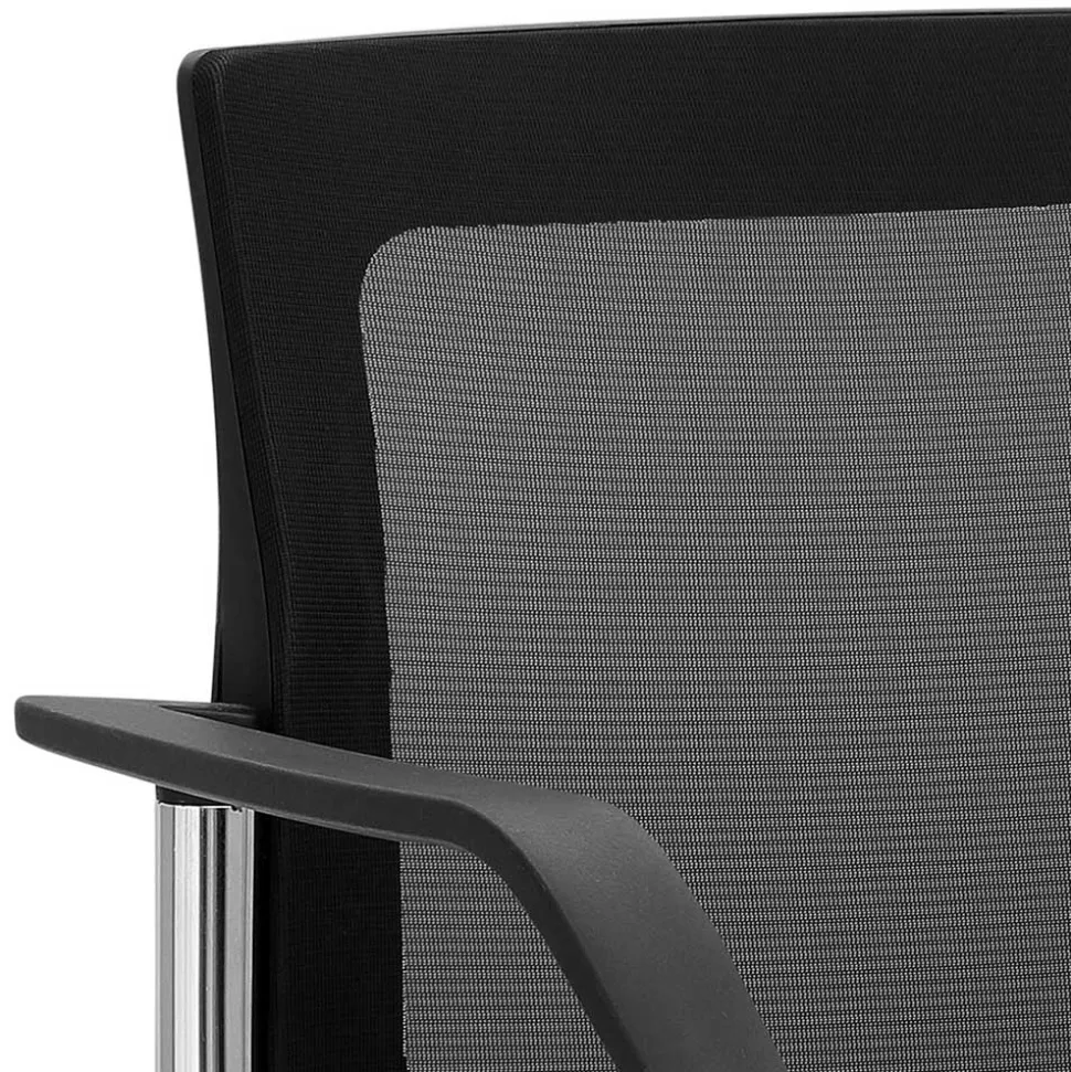 Armlehnenstuhl zum Stapeln in Schwarz & Oliv - Zudios