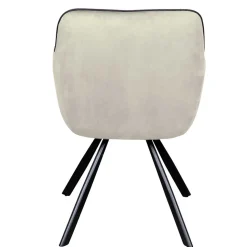 Armlehner Polsterstuhl in Creme Samt - Pape