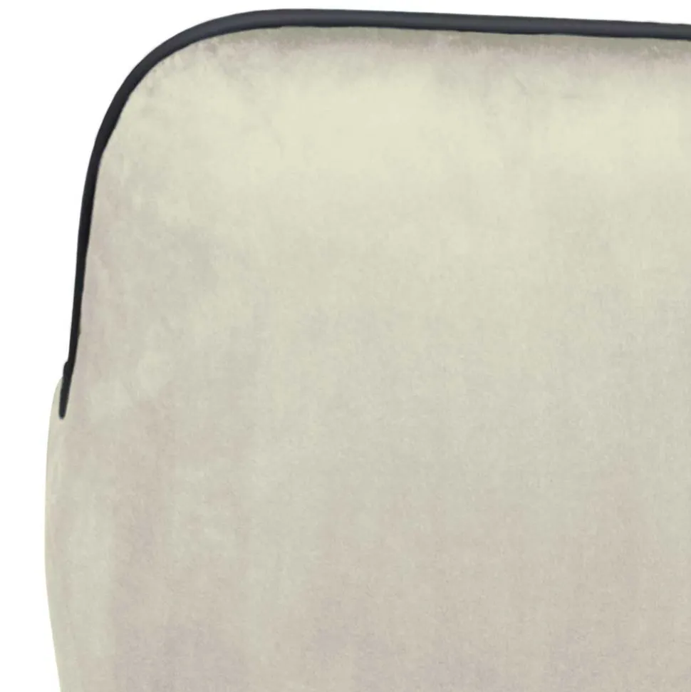 Armlehner Polsterstuhl in Creme Samt - Pape