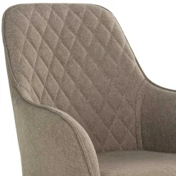 Armlehnstühle in Graubraun Stoff - Vojeco (2er Set)