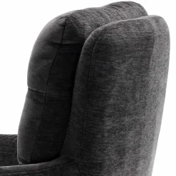 Armlehnstuhl in Anthrazit Chenille - Emgo (2er Set)