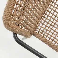 Armlehnstuhl in Beige & Schwarz - Locoro (4er Set)