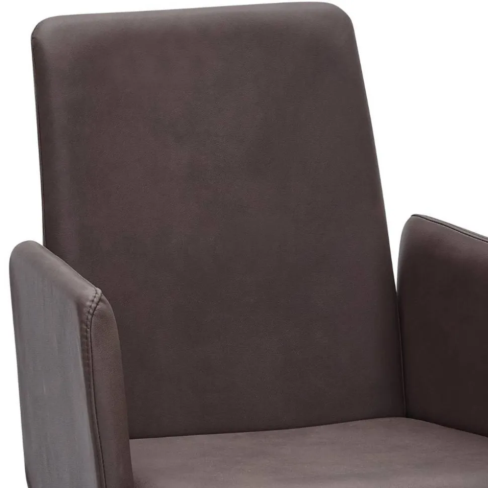 Armlehnstuhl in Dunkelbraun und Wildeiche - Sagavi