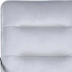 Armlehnstuhl in Hellgrau Samt - Chaleur (2er Set)