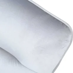 Armlehnstuhl in Hellgrau Samt - Chaleur (2er Set)