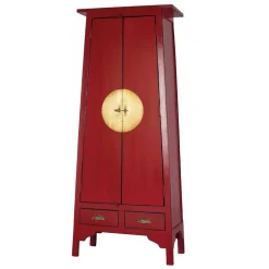 Asia Design Schrank in Rot Massivholz - Iscian