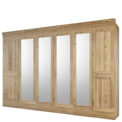 Asteiche Kleiderschrank 6-türig mit 4 Spiegeln - Zamron