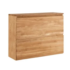 Asteiche Schuhschrank für die Wandmontage - Sotunes