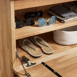 Asteiche Schuhschrank für die Wandmontage - Sotunes