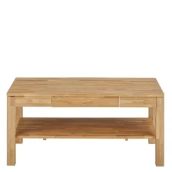 Asteiche Sofatisch mit Schublade und Ablage - Hoxtona