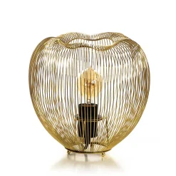 Ausgefallene Tischleuchte in Messingfarben - Ezenta