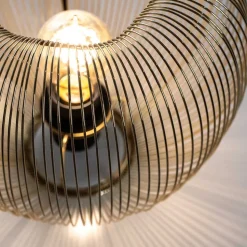 Ausgefallene Tischleuchte in Messingfarben - Ezenta