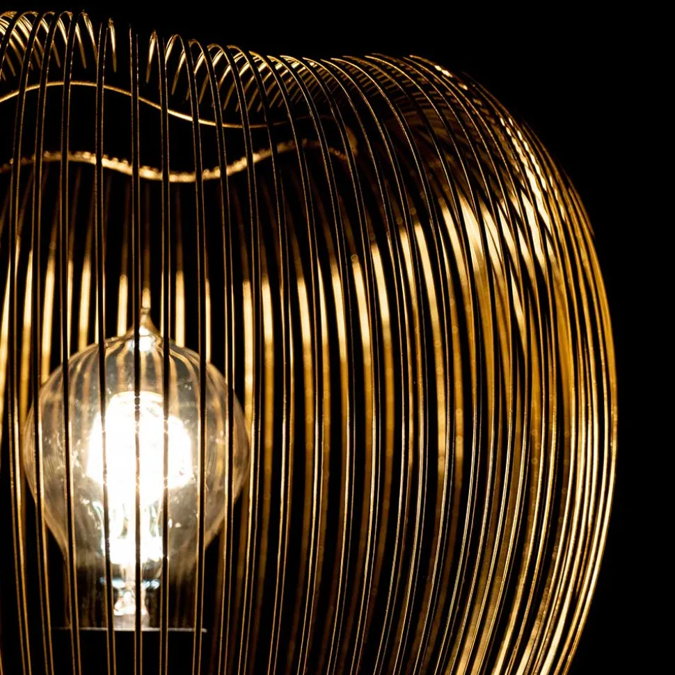 Ausgefallene Tischleuchte in Messingfarben - Ezenta