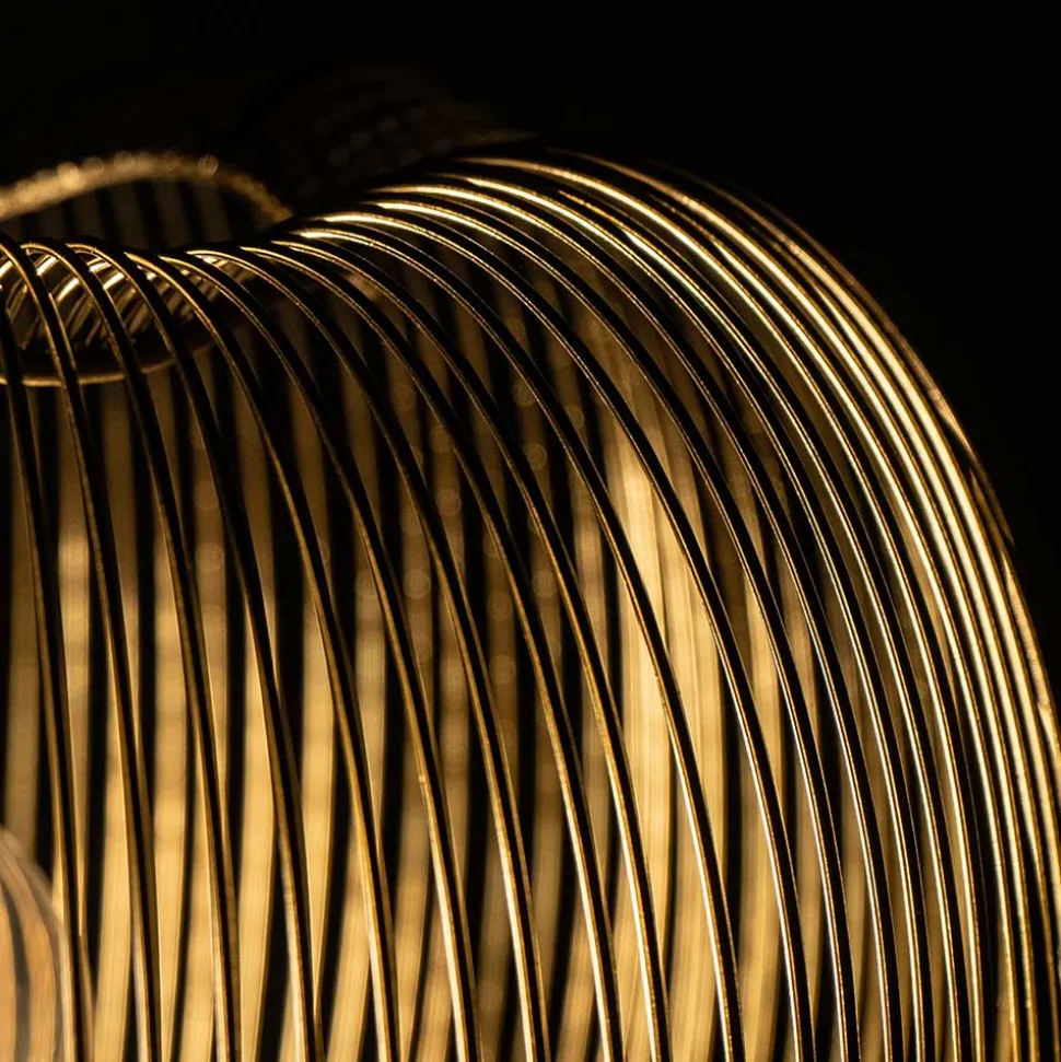 Ausgefallene Tischleuchte in Messingfarben - Ezenta