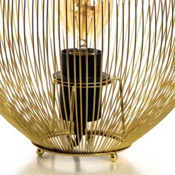 Ausgefallene Tischleuchte in Messingfarben - Ezenta