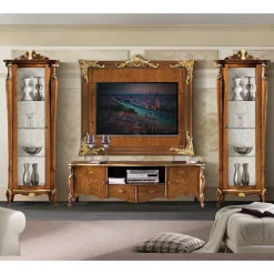 Ausgefallene TV Wohnwand Möbel Set - Carlenna (vierteilig)