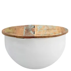 Ausgefallener Couchtisch im Trommel Design - Volcma