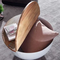 Ausgefallener Couchtisch im Trommel Design - Volcma