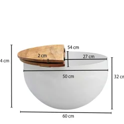 Ausgefallener Couchtisch im Trommel Design - Volcma